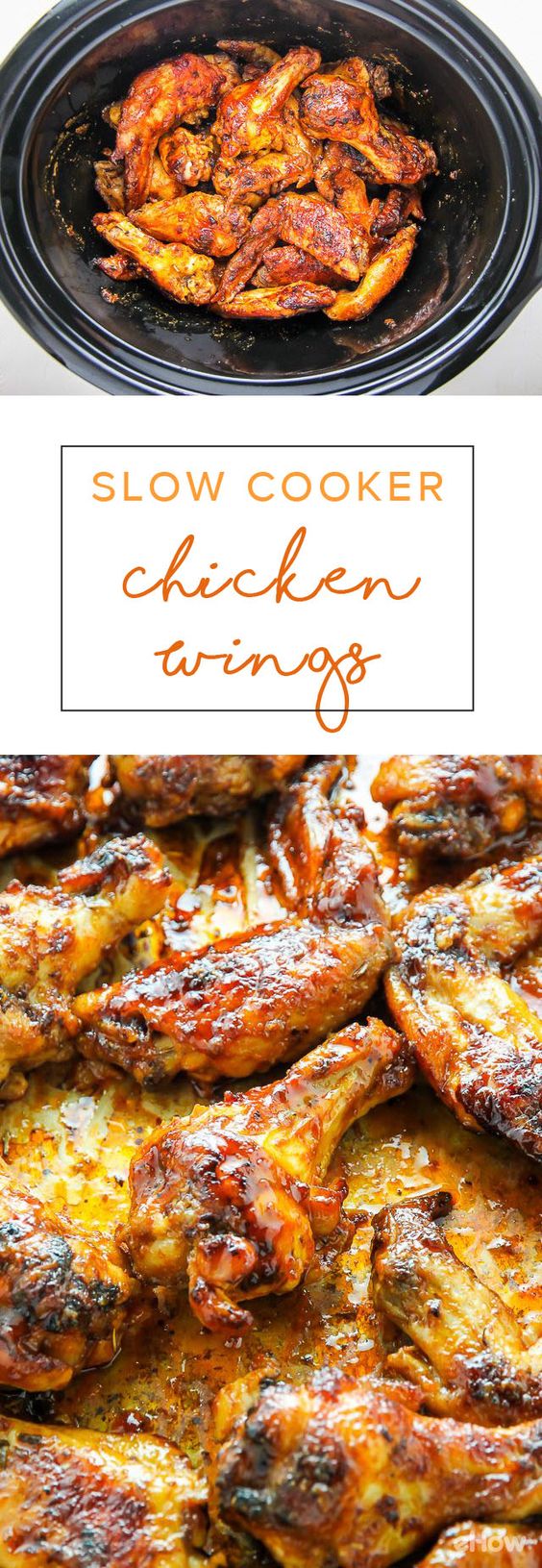 This is the best way to make a ton of juicy, flavorful chicken wings! The slow cooker is the best thing to happen to all kitchens and this recipe is proof! A must, easy way to cook chicken wings