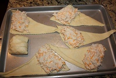 Chicken Roll Ups (chicken, cheese, cream cheese, and a packet of Hidden Valley Ranch powder) AMAZING!!