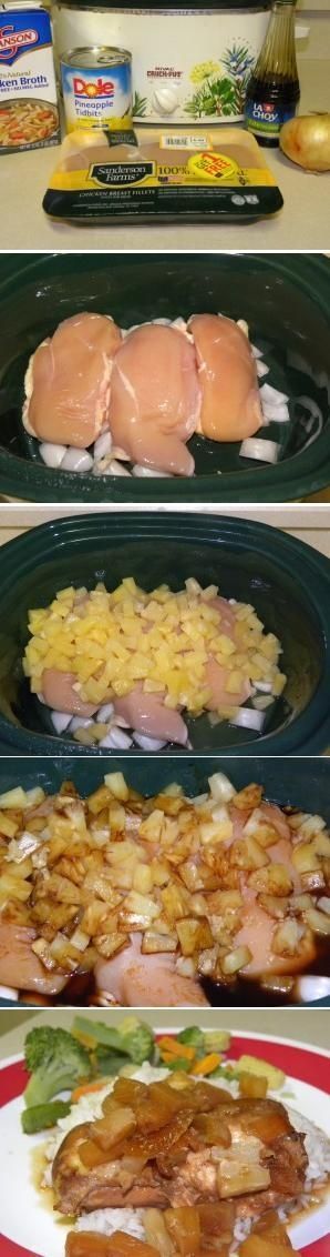 Crockpot Pineapple Chicken Dump & Go recipe! 