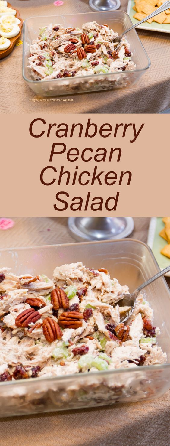 Cranberry Pecan Chicken Salad - A great lunch or a wonderful addition to any pot luck or party spread!