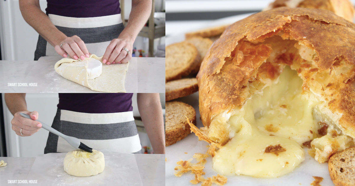 Pastry Wrapped Brie Cheese - Smart School House