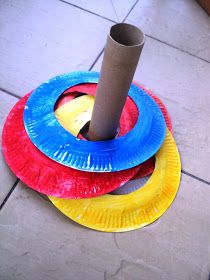 Paper Plate Ring Toss Game for the Olympics - great idea for kids!