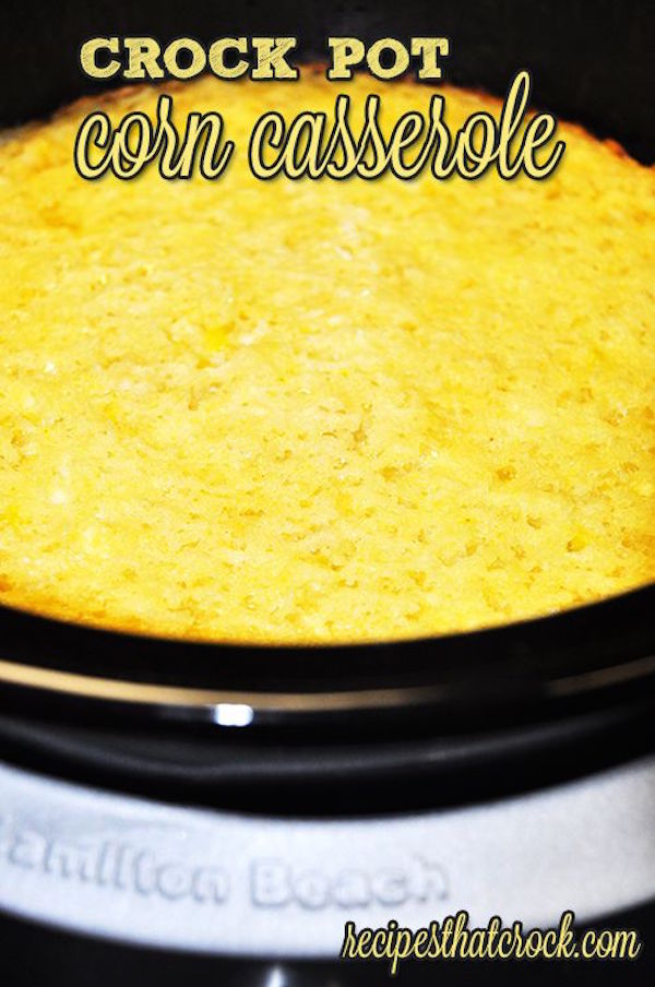 Crock Pot Corn Casserole. Great for Thanksgiving! This Crock Pot Corn Casserole recipe is phenomenal… 