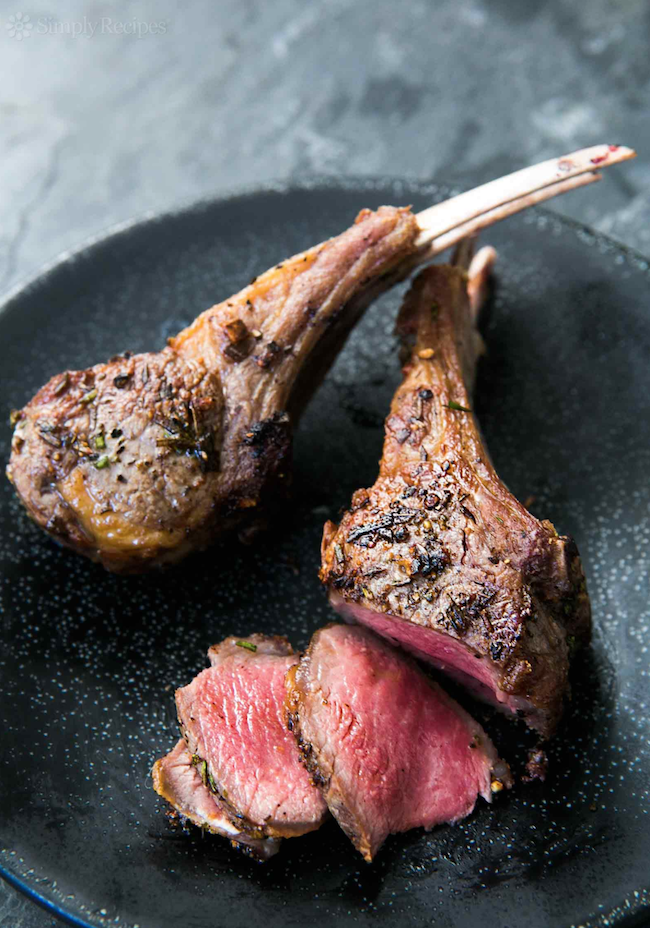 Lamb Chop Recipe. These lamb chops are pan seared and crusted with rosemary and garlic. So EASY to make! A perfect dish for a romantic dinner or entertaining. 