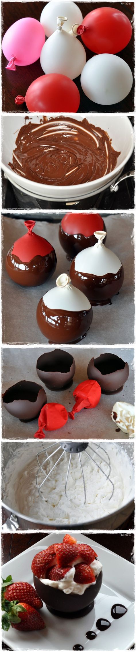 If you truly want to impress your other half with a unique and tasty chocolate dessert, this chocolate bowls are just what you are looking for. 
