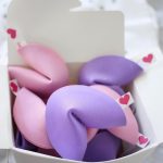 How to Make Valentine Fortune Cookies - DIY pink and purple fortune cookies for Valentine's Day! An easy candy free and non-food Valentine idea.