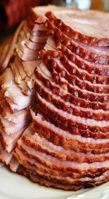 Maple brown sugar glazed Easter ham recipe. A great ham for Easter dinner! You can cook this in the crock pot to clear up space in your busy kitchen on Easter. 