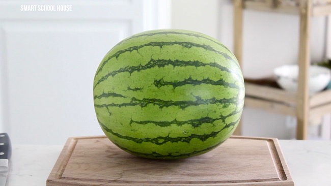 Jello filled watermelon for kids