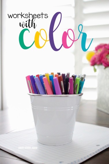 Worksheets with Color. Did you know that color can help memory retention in learning? Color is a very important part of emotion, productivity, and learning.