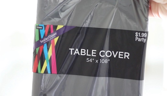 black table cover