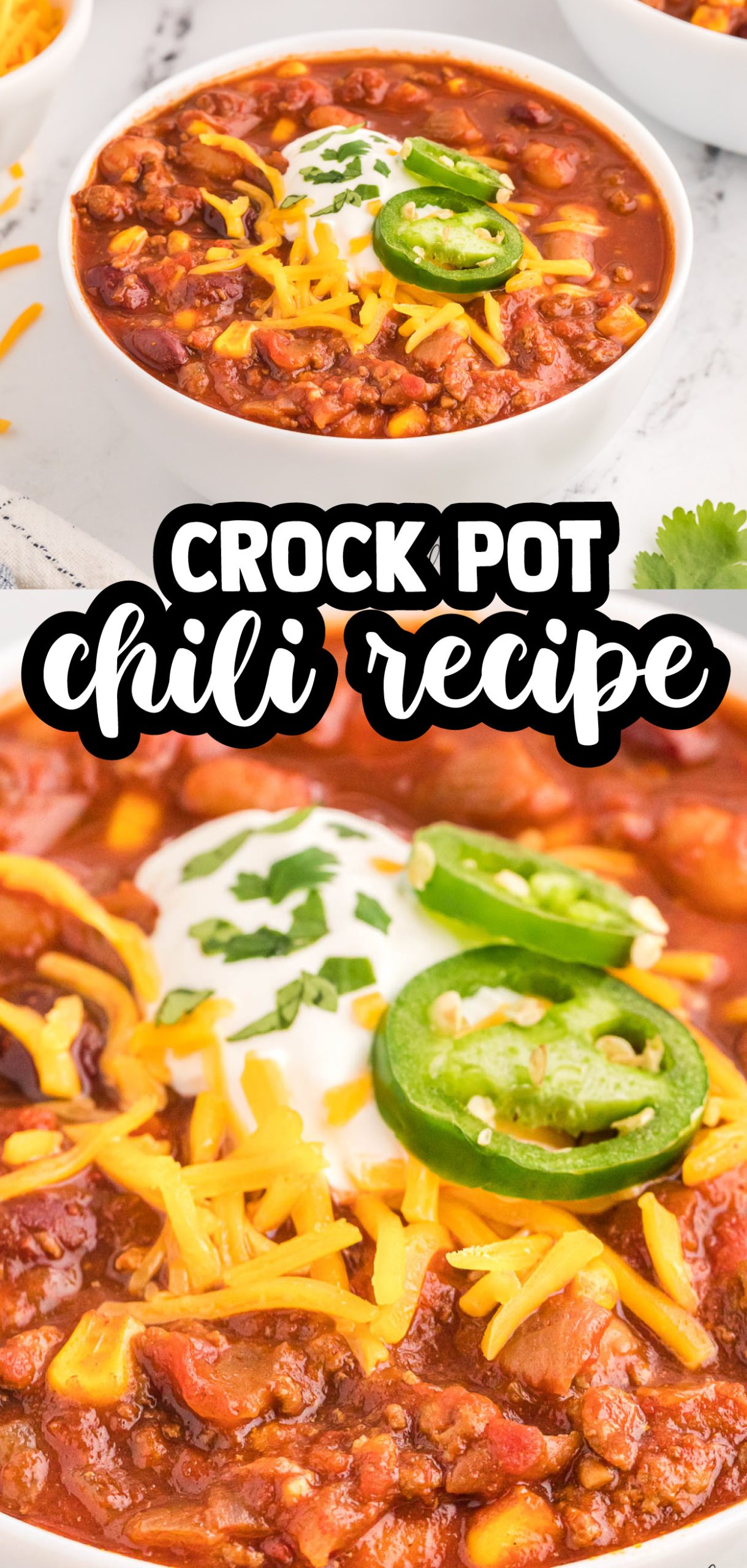 This is an easy crockpot turkey chili recipe! The low and slow cooking process creates the juiciest and richest flavor.
