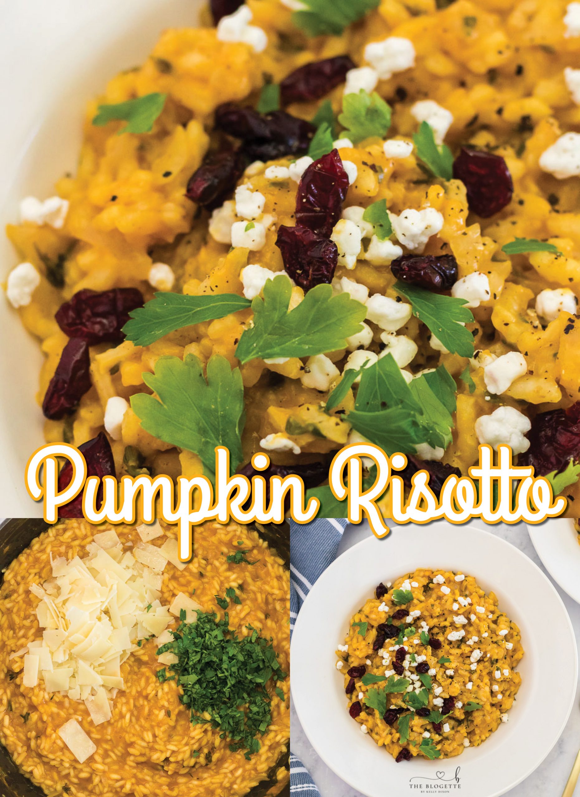 Pumpkin Risotto is such a deliciously comforting fall and winter meal! While it looks elegant enough for Halloween, Thanksgiving, and Christmas, it is perfect for a weeknight dinner as well.