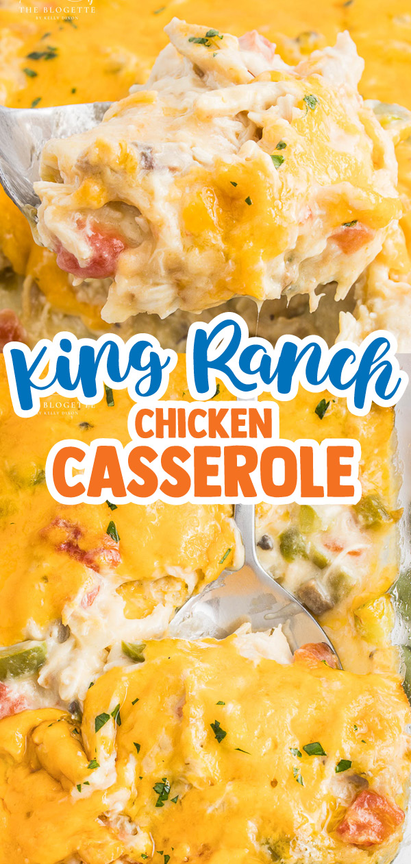 This Tex-Mex casserole is a classic Texan casserole, named after one of the largest ranches in southern Texas. The combination of tender chicken, creamy cheese, veggies, and corn tortillas baked in a savory, creamy sauce makes it the ultimate comfort food!