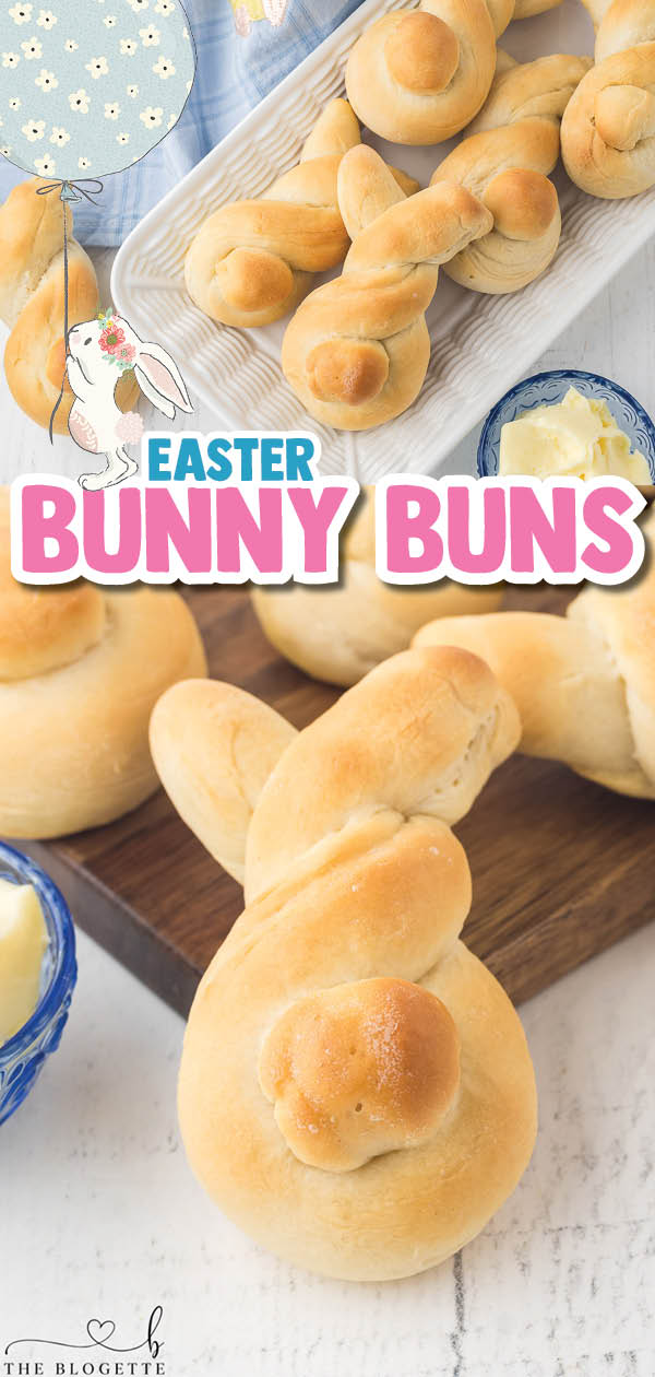 Bunny Buns are the perfect addition to your Easter table. Soft and slightly sweet bread rolls shaped to look like a cute bunny! 