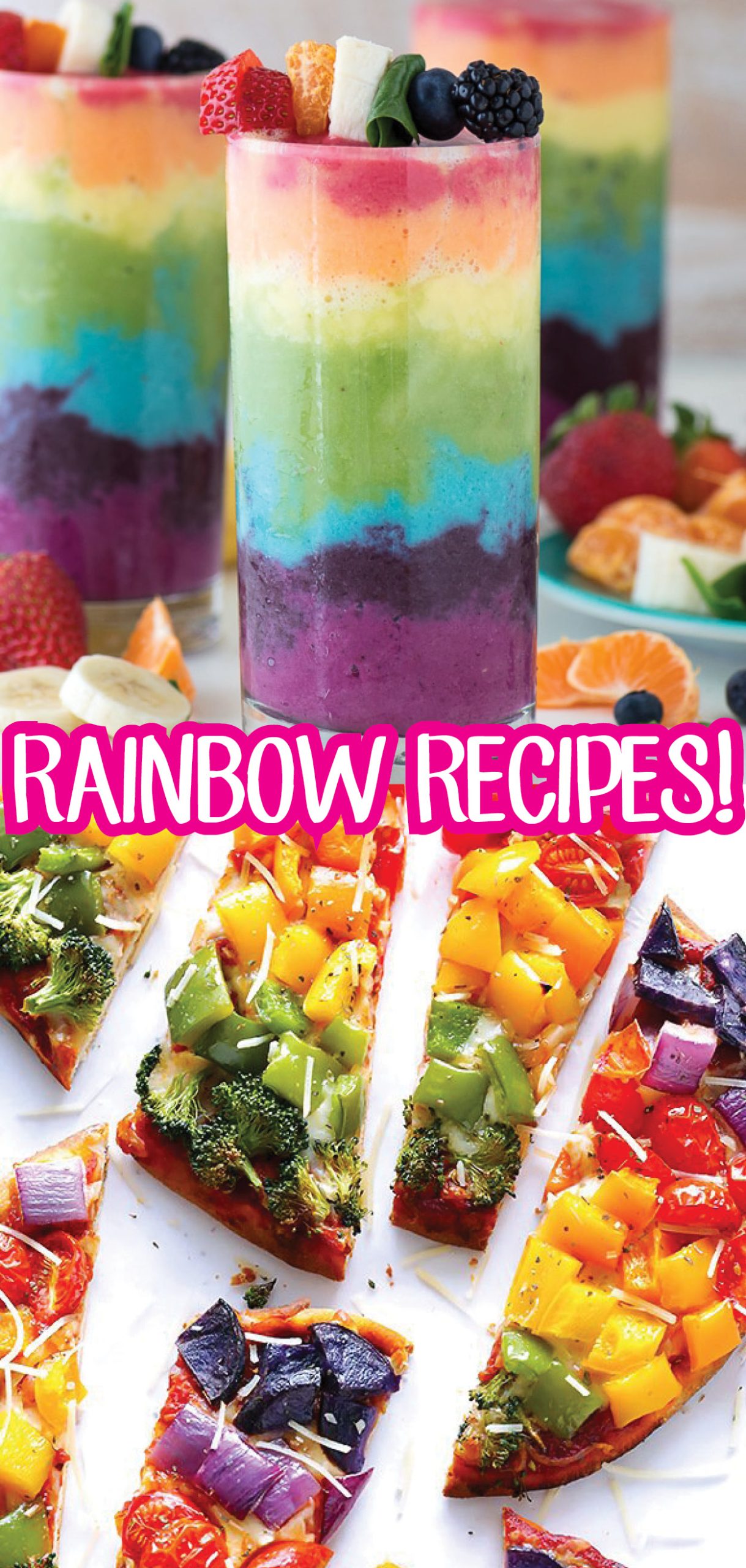 Incredible rainbow ideas that are not only beautiful but delicious too! There is just something super fun about anything extra colorful! From rainbow drinks to rainbow dinners, the colors will add so much excitement to your day!