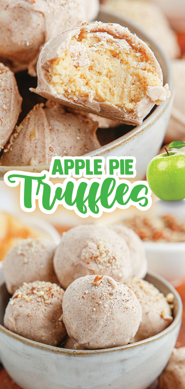 Apple Pie Truffles taste like apple pie and are the perfect addition to any fall or holiday gathering! These things are so delicious!

