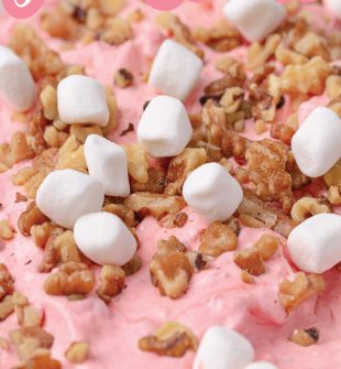 Easy, 5 ingredient Fluff Salad, also known simply as Pink Fluff! A classic and wonderful holiday dish served with friends and family.