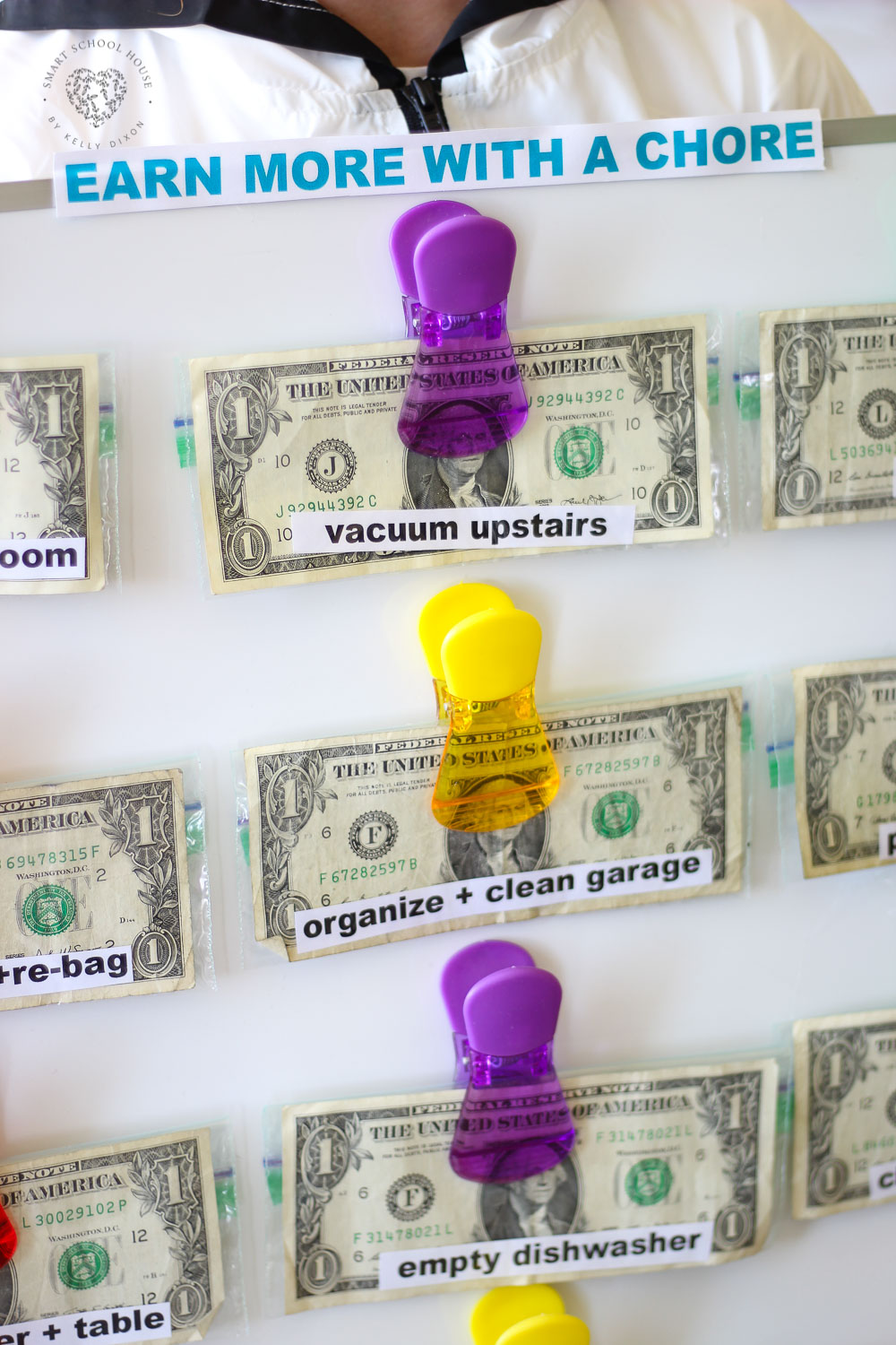 THE BEST CHORE CHART! Teach kids how to manage money while learning how to complete essential household tasks. #ChoreChart 