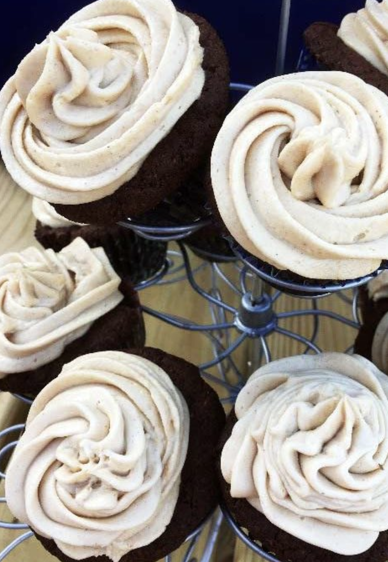 Keto Chocolate Cupcakes with Peanut Butter Frosting