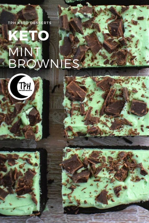 Keto Chocolate Mint Brownies recipe, low-carb chocolate brownies with mint frosting, gluten-free, diabetic-friendly, sugar-free