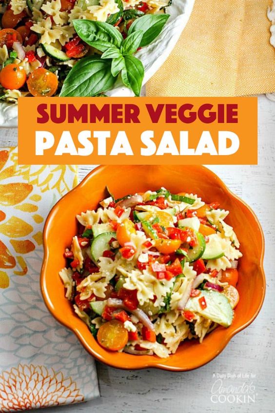 Summer Vegetable Pasta Salad: fresh farmer's market vegetables