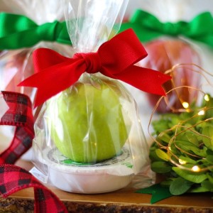 Whip up this caramel apple goodie bag to deliver to friends and family for a treat! Make them for back to school, Halloween, Thanksgiving, or Christmas!
