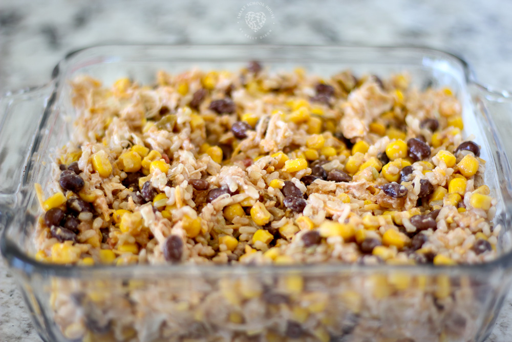 30 Minute Mexican Chicken and Rice casserole
