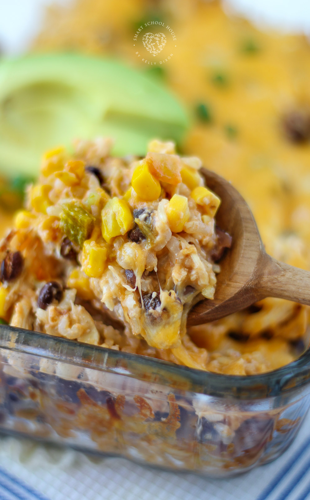 This Mexican Chicken and Rice Casserole is an easy and delicious meal! This dinner recipe is made in one baking dish and is done just in 30 minutes making clean up a breeze. Perfect for busy week nights! Our family LOVES Mexican food and that’s why this dinner is one of our favorites. 