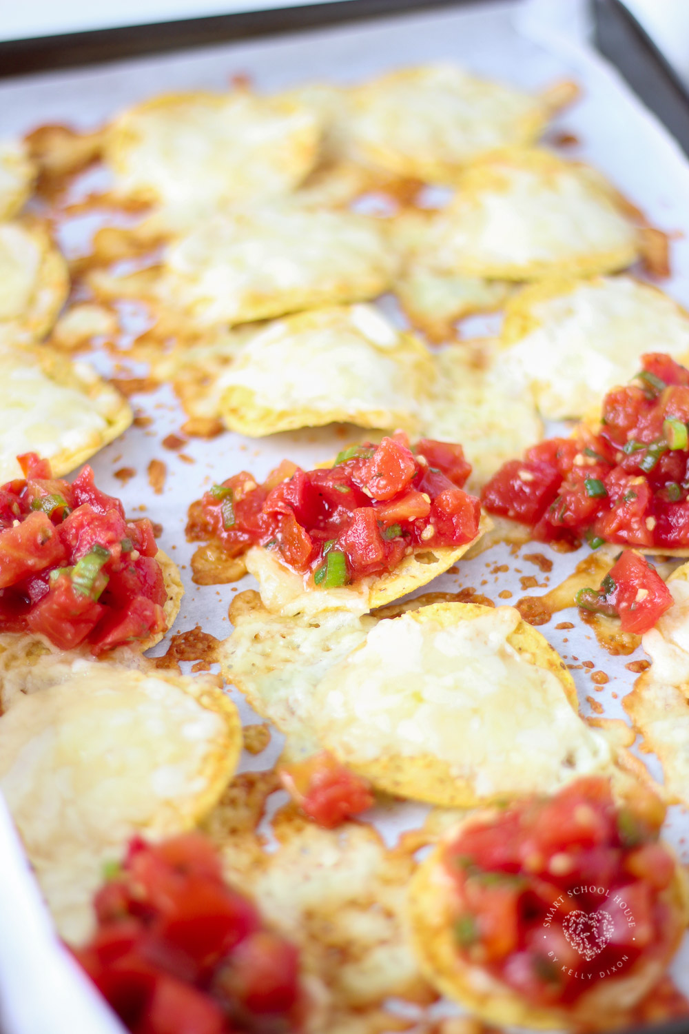 Tomato Bruschetta and Mozzarella Chips is always a crowd favorite over the holidays, at parties or even as a quick appetizer before dinner at home. 