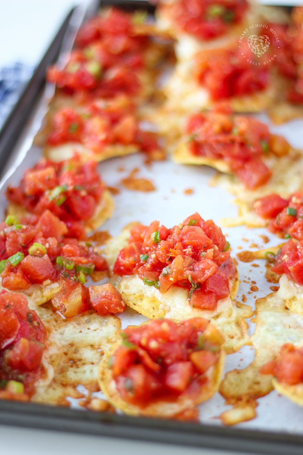 Easy tomato Bruschetta and Mozzarella Chips are always a crowd favorite over the holidays, at parties or even as a quick appetizer before dinner at home.