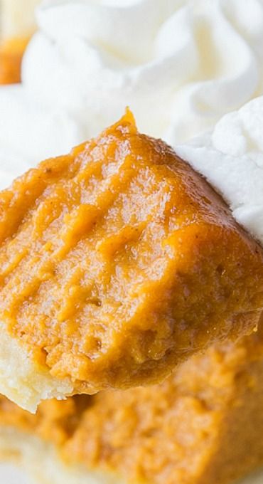 This Pumpkin Pie recipe is filled with brown sugar and is the perfect consistency! Always a favorite!
