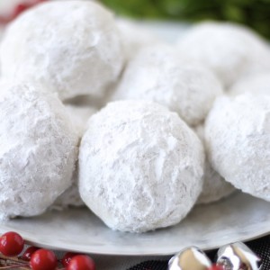 These traditional Snowball Cookies are a beautiful addition to your holiday cookie plates and dessert tables.