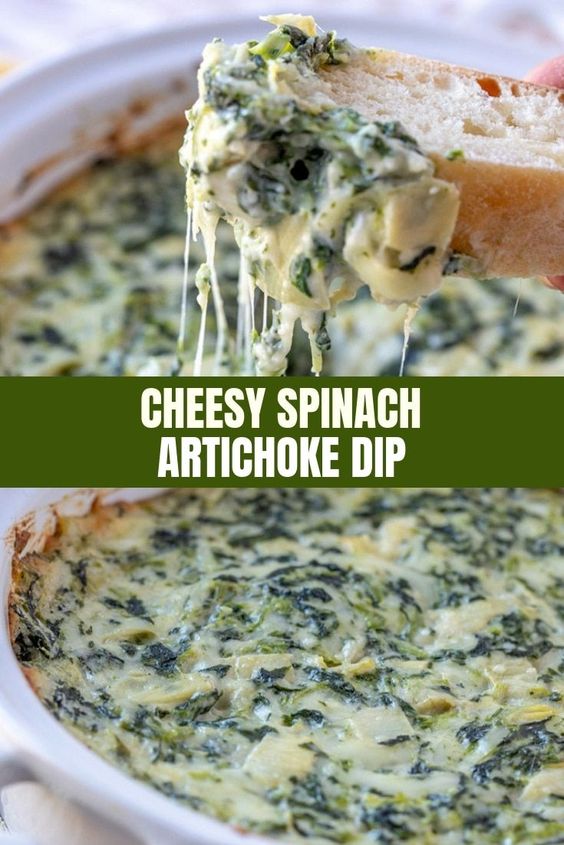 Cheesy spinach and artichoke dip is a favorite restaurant appetizer you can make at home easily in 30 minutes! Creamy, cheesy, and loaded with flavor, it's sure to be a crowd pleaser.