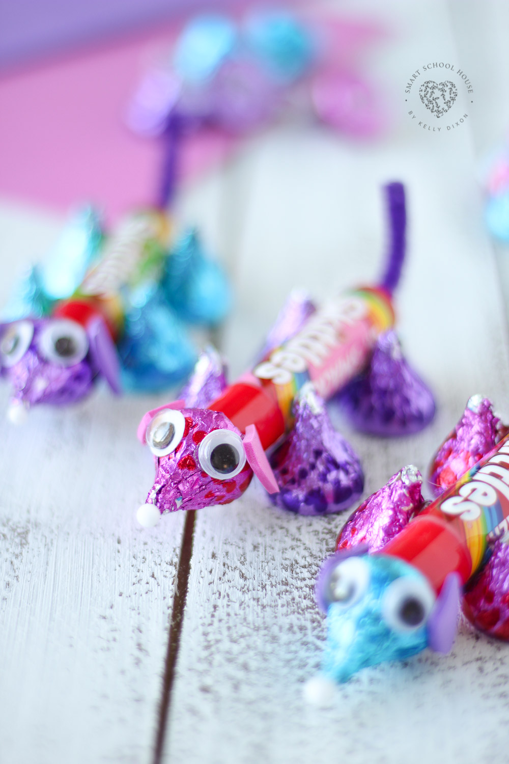 Made from Hershey's Kisses. Easy, Fun and so cute! Valentine Candy Critter for a Fun Kid's Craft and Treat. Lip Balm Critters! 
