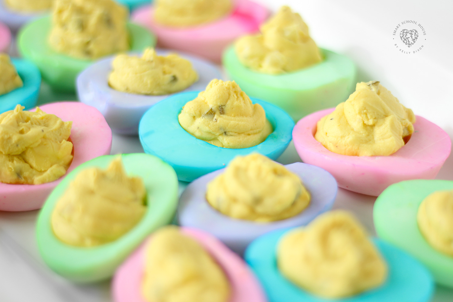 Colored Deviled Eggs are so beautiful! A very easy, special touch for Easter and fun to do at baby showers as well.