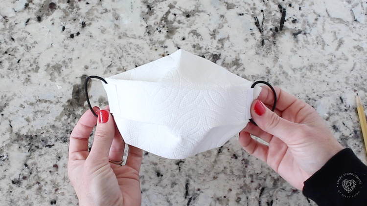 How to make a Structured No-Sew Paper Towel Face Mask - Quick and Easy Tutorial! No sewing required and I'm sure you have the materials to use!