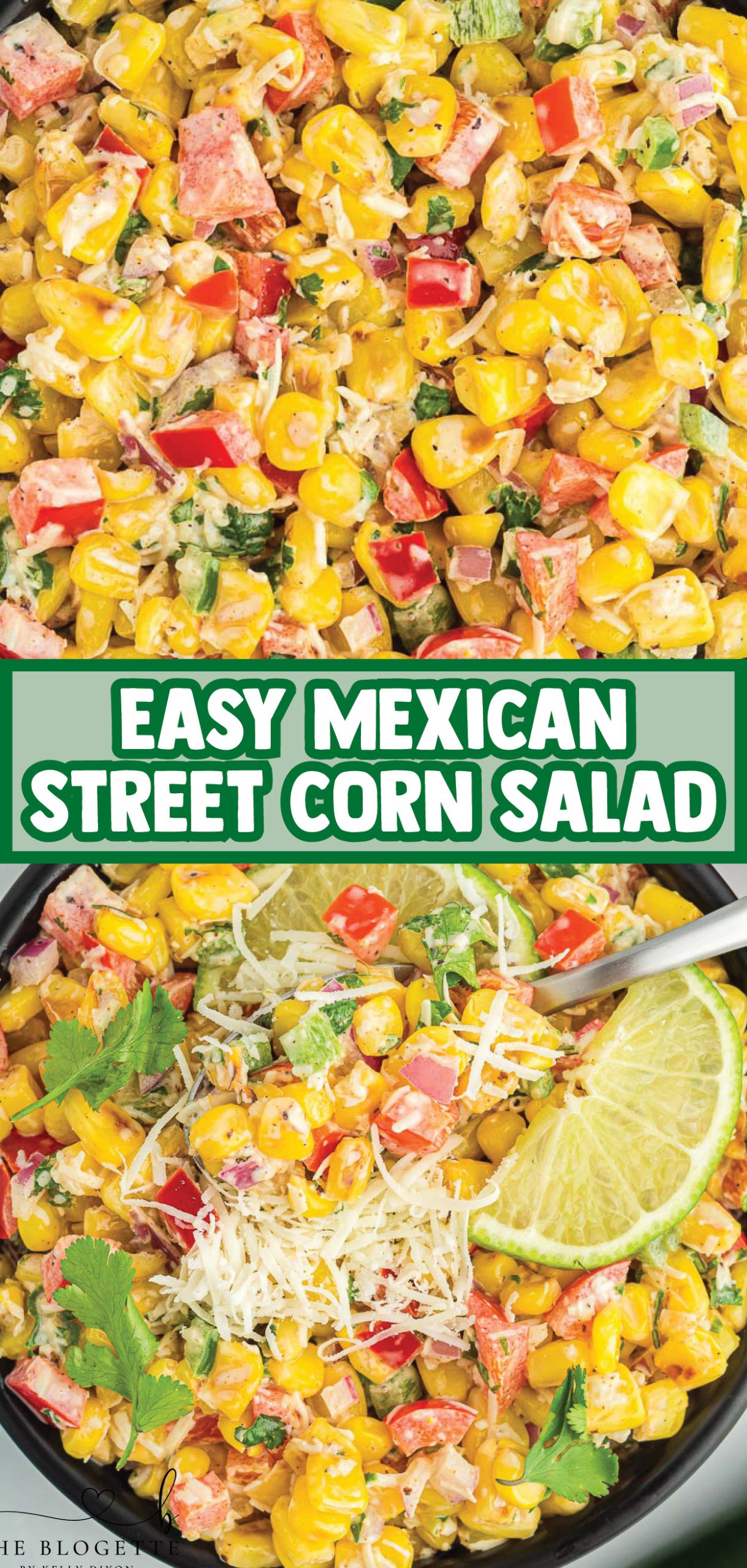Mexican Street Corn Salad, also known as esquites, is an easy and creamy side dish or appetizer packed with flavor! This dish is a take on traditional elote, or grilled Mexican corn on the cob. This corn recipe is incredibly delicious!