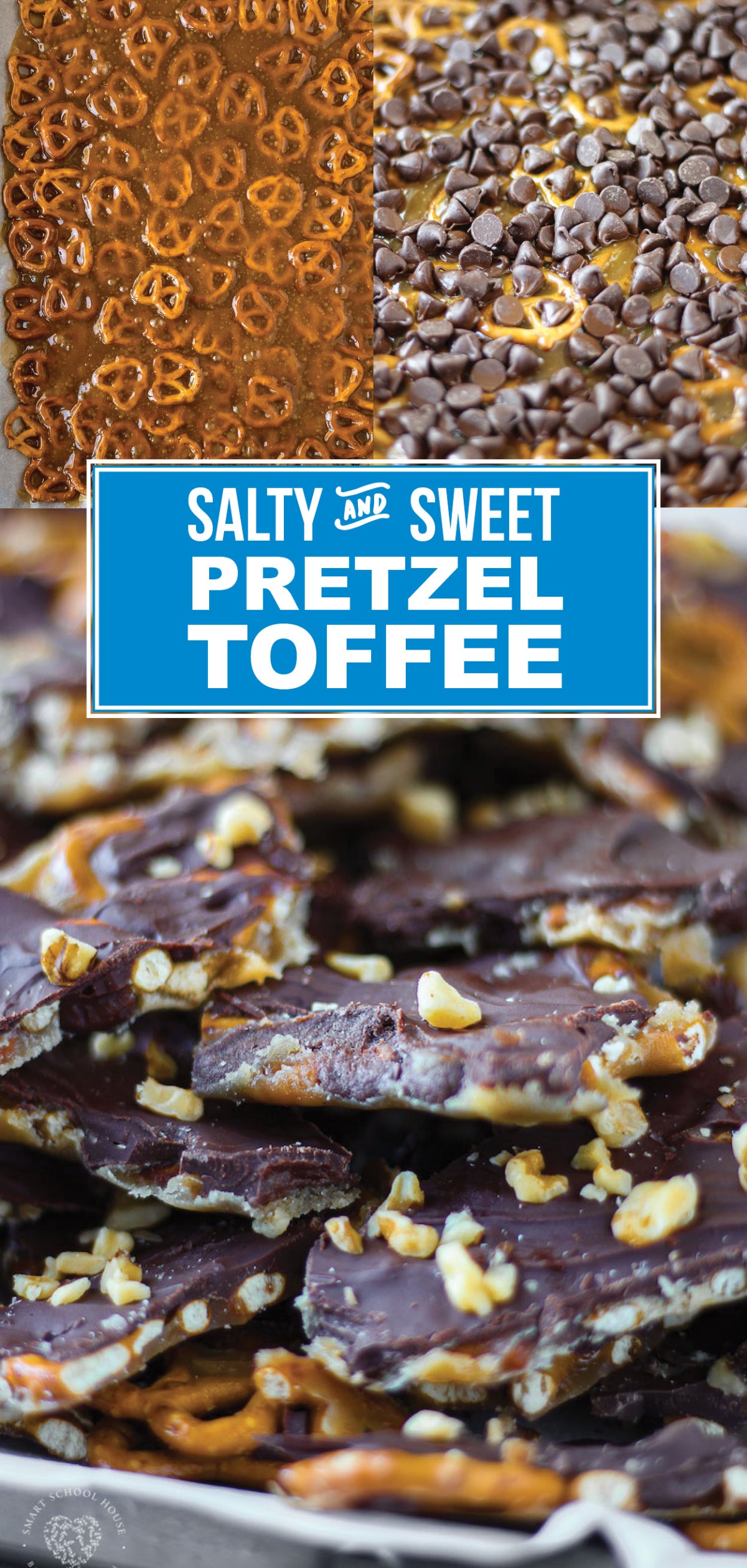 This Chocolate Toffee Pretzel Bark is salty, sweet, buttery PERFECTION! It is so easy to make and it tastes delicious! You can make it for your friends and family as a holiday dessert. 