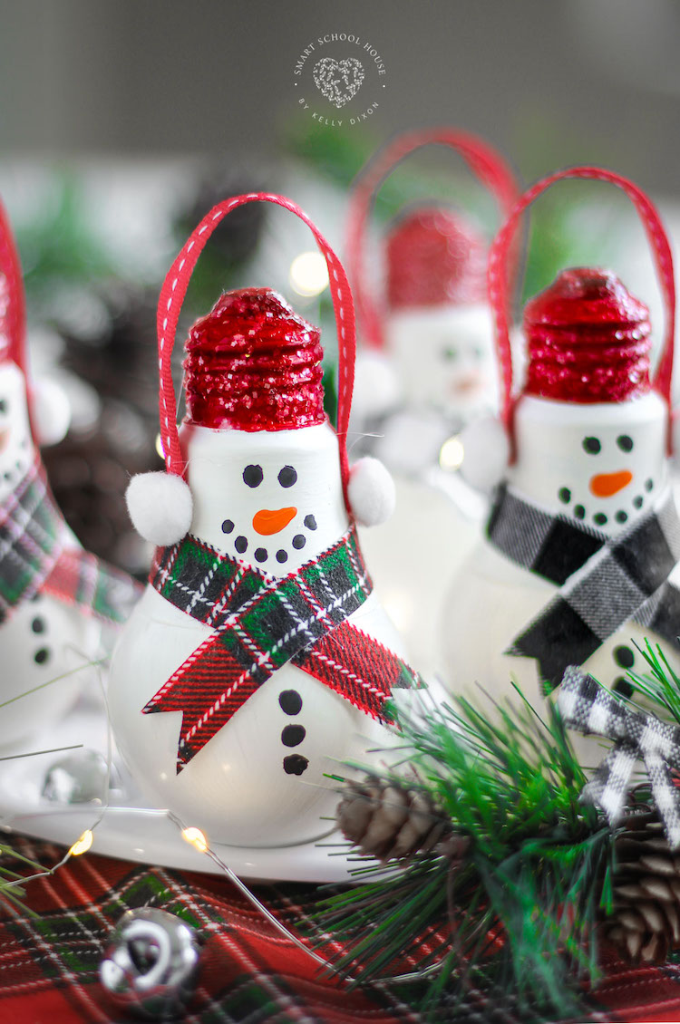 Cute Snowman Christmas Ornament with Message  LOOK 