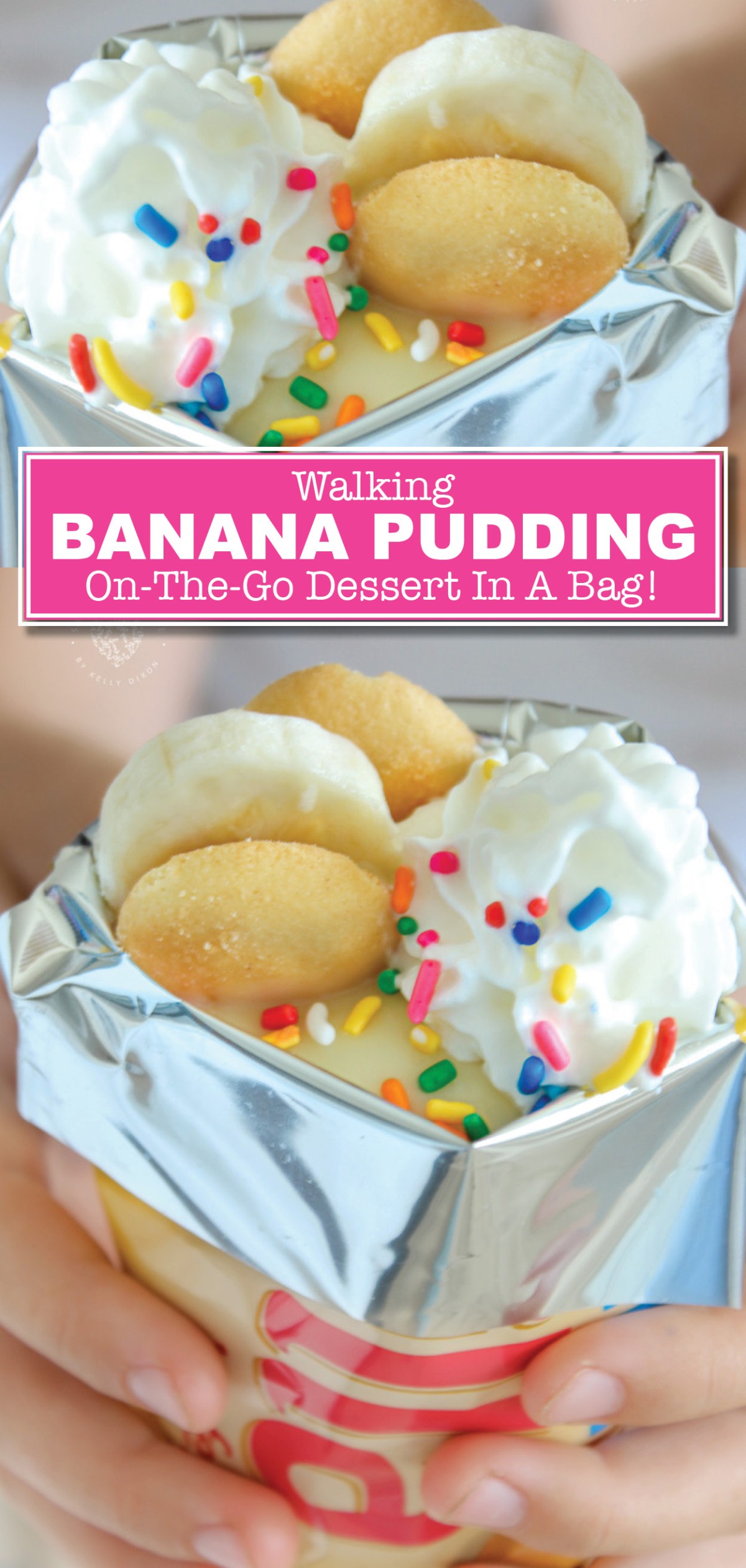 Walking Banana Pudding Snack Bags are a scrumptious and individualized servings of banana pudding pie!