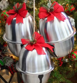How to Make Giant Silver Jingle Bells for Christmas Using Mixing Bowls