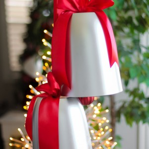 GORGEOUS Giant Silver Bells for Christmas! You'll never believe what they're made of!