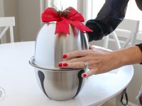 How to Make Giant Silver Jingle Bells for Christmas Using Mixing Bowls