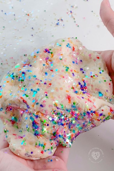 Aesthetic Crystal Dough! Smooth, soft, and colorful DIY dough tutorial. Your kids will LOVE this craft!