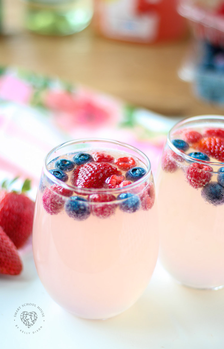 Moscato Punch is a fun recipe for all of your get-togethers, like Easter, Mother's Day, or the 4th of July!