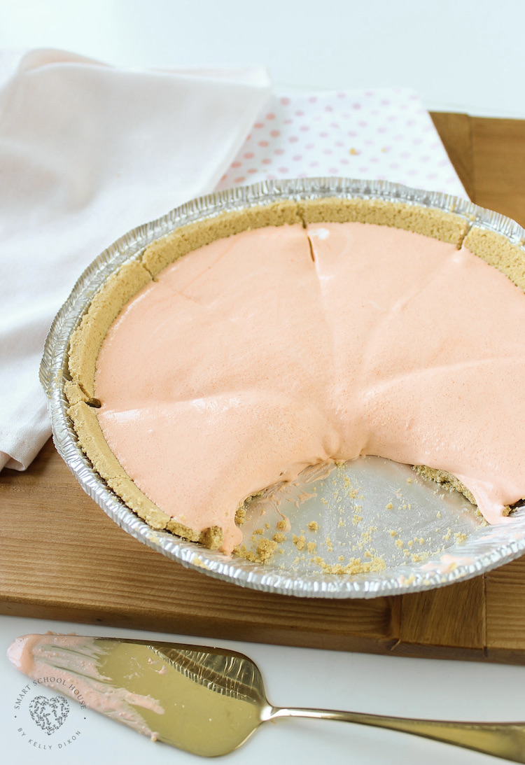 This quick and easy Jello Creamsicle Pie is spring and summer dessert perfection. It can be served softer or fully frozen. It's just so easy and fun to make!