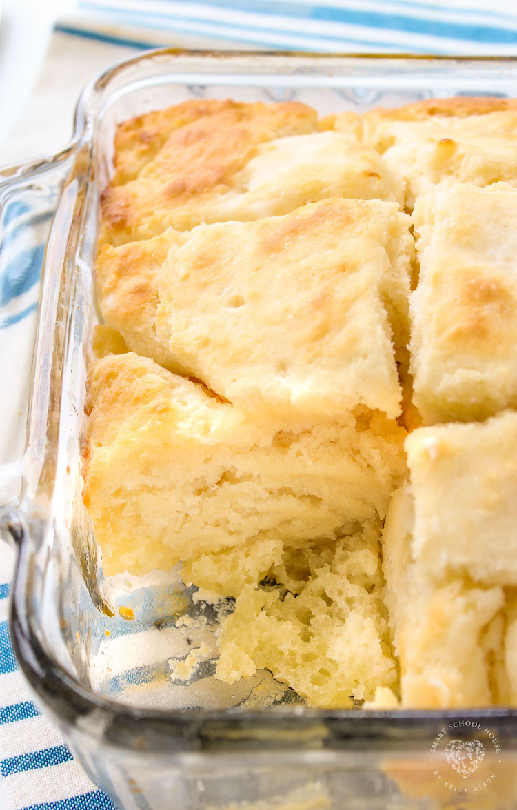 Quick and easy homemade buttermilk biscuits swimming in butter! The ultimate comfort food. These buttermilk biscuits are perfect for breakfast with gravy, jelly or honey, or served as a side dish for dinner. They go great with chili, meat, and soup. One of the best recipes on Pinterest ever, seriously! Your grandmothers would be so proud. They bake up in no time and the entire family will love this simple side dish as it goes with any meal. 