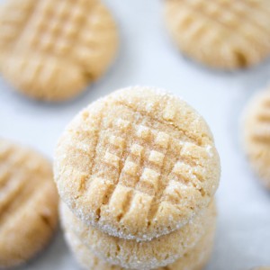 These easy Cake Mix Peanut Butter Cookies come together in just one bowl with simple ingredients! They're THICK, soft, and chewy.