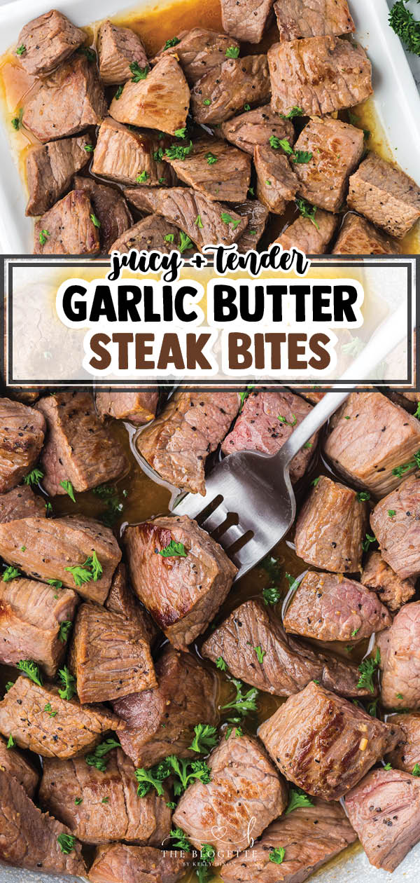 Garlic Butter Steak Bites are steak cubes cooked in a mouthwatering garlic butter sauce. Each juicy and tender bite leaves you wanting more.