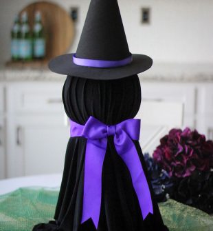 How to Make a Paper Towel Roll Witch with a Styrofoam ball for Halloween!